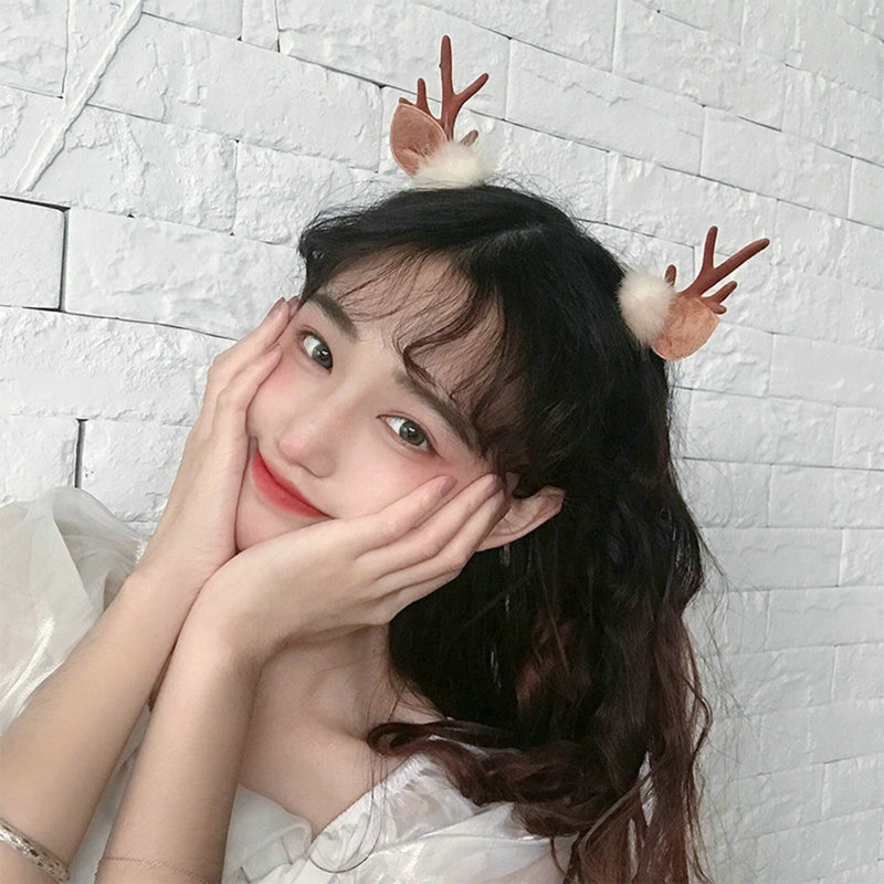 Set 2 Kẹp Tóc Giáng Sinh Dễ Thương Cho Bé Gái