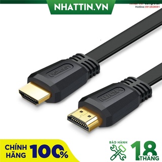 Cáp hdmi 2.0 dẹt 5m chuẩn 4k@60mhz ugreen 50821 cao cấp