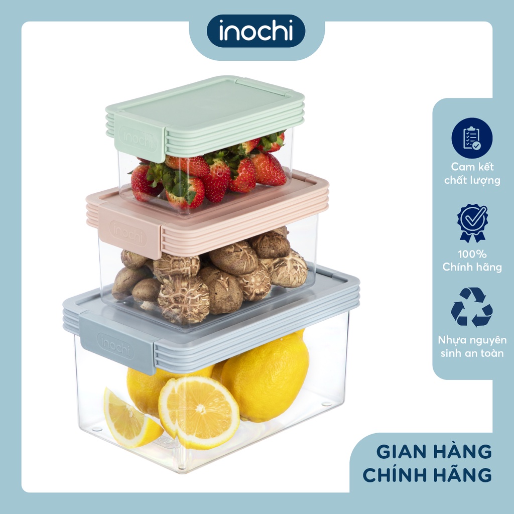 Bộ 3 hộp thực phẩm Tritan chữ nhật Hokaido 500-1000-2000ml