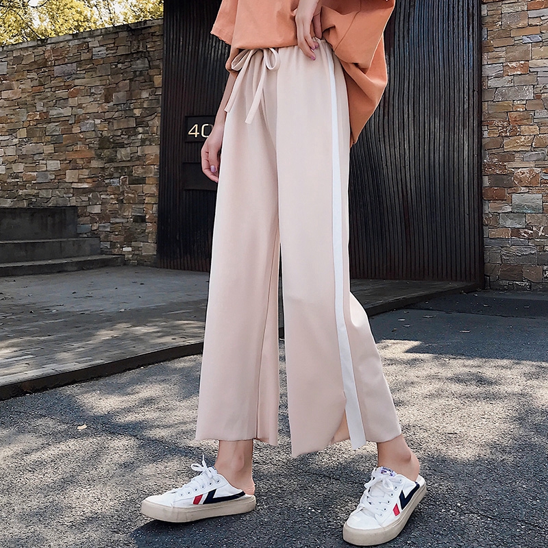 Quần chiffon nữ ống rộng xẻ tà | BigBuy360 - bigbuy360.vn