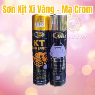 Sơn phun mạ vàng, sơn xịt xi bạc mạ crom Bosny sx tại Thái Lan