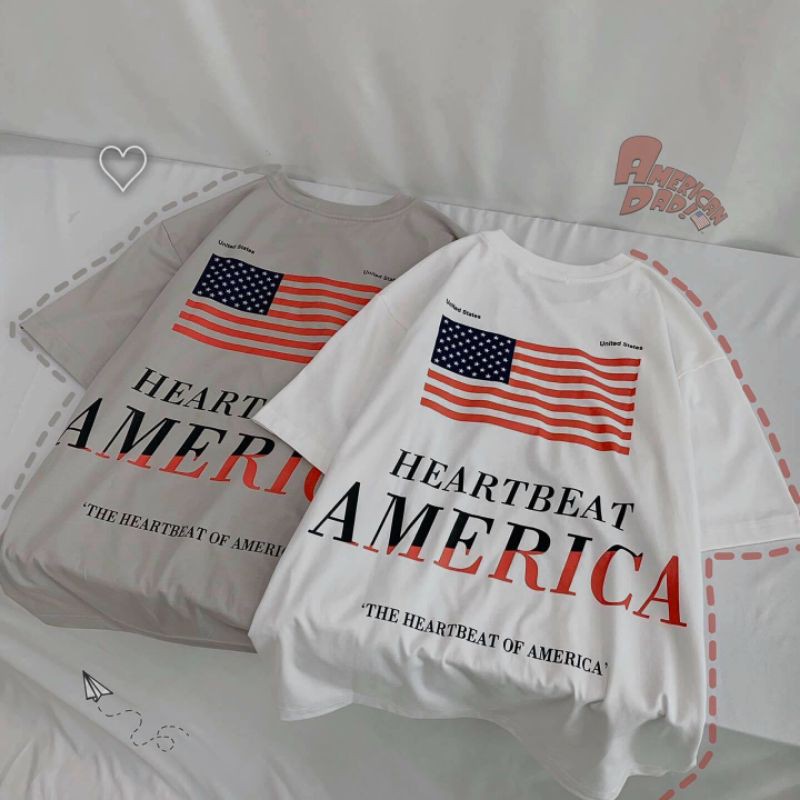 Áo thun tay lỡ Unisex AMERICA