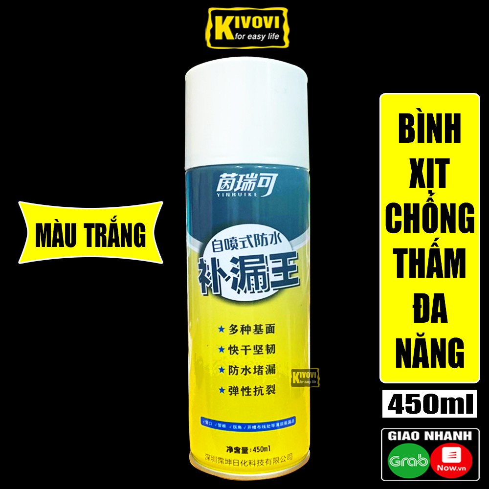 Chai Xịt Chống Thấm Đa Năng Nội Địa Trung Yinruike 450Ml-Bình Xịt Chống Thấm Dột Nước Tường,Trần Nhà ,Mái Nhà,..- Kivovi