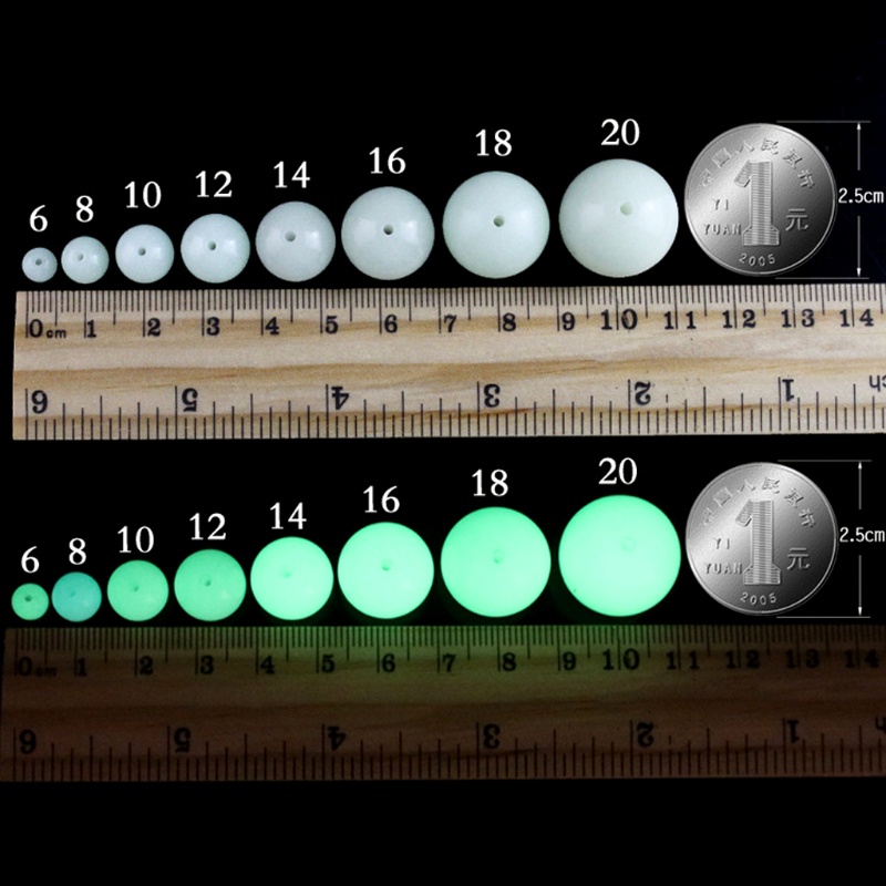 Bộ 10 Hạt Dạ Quang Tròn Dùng Làm Trang Sức Thủ Công DIY