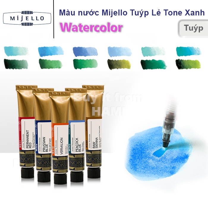 Màu Mijello GOLD MISSION tuýp lẻ bảng màu 2 (7ml)