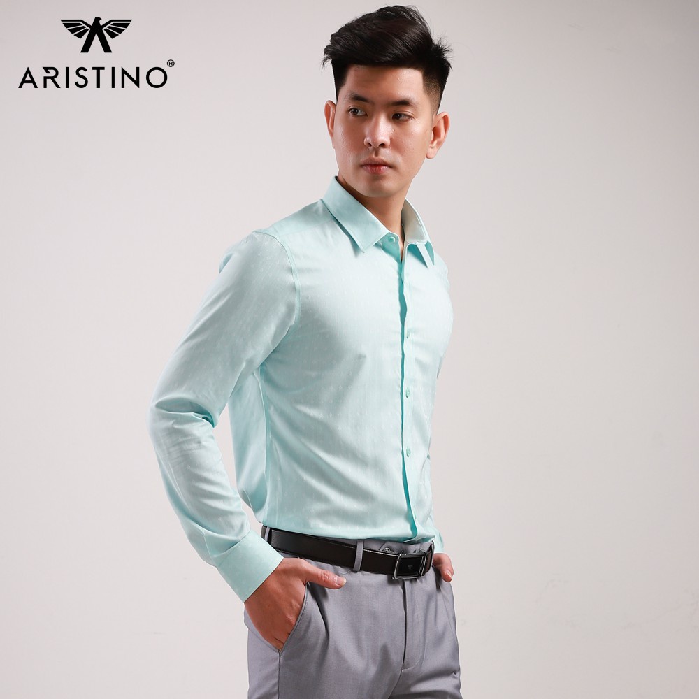 ÁO SƠ MI DÀI TAY ARISTINO SỢI SỒI NHẸ MÁT, HẠN CHẾ NHĂN CO, SLIM ALS00708
