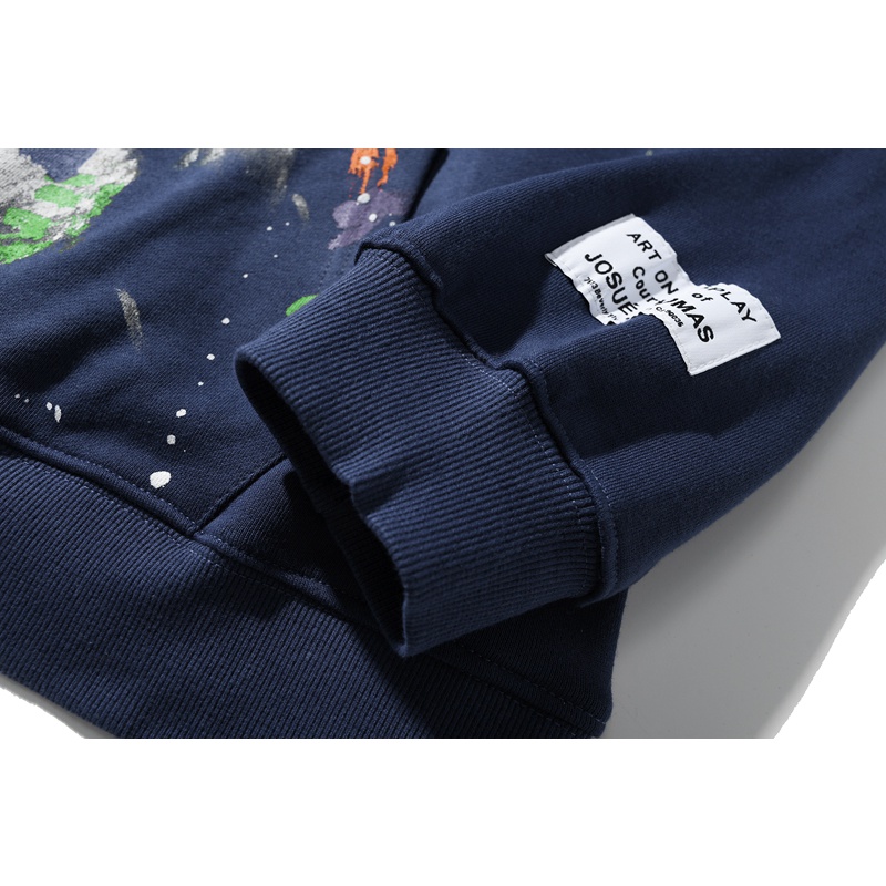 Gallery Áo Hoodie In Logo Graffiti Nhiều Màu Sắc Sáng Tạo Thời Trang Đường Phố Cao Cấp Terry