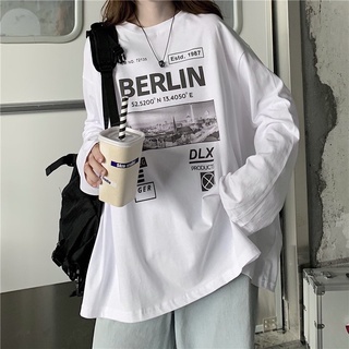 Áo dài tay thun chân cua Berlin Dlx Unisex - Sweater nỉ cotton khô form rộng kiểu dáng vintage đường phố