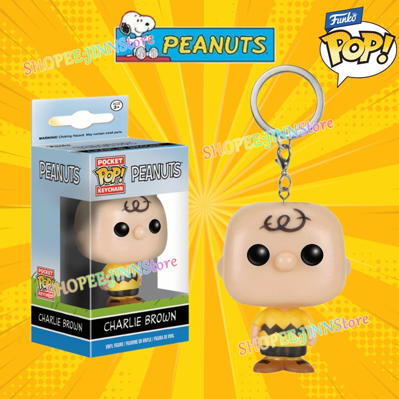 Jinn Funko Pop Móc Khóa Vinyl Búp Bê CHARLIE BROWN Sưu Tầm Bỏ Túi Funko Pop