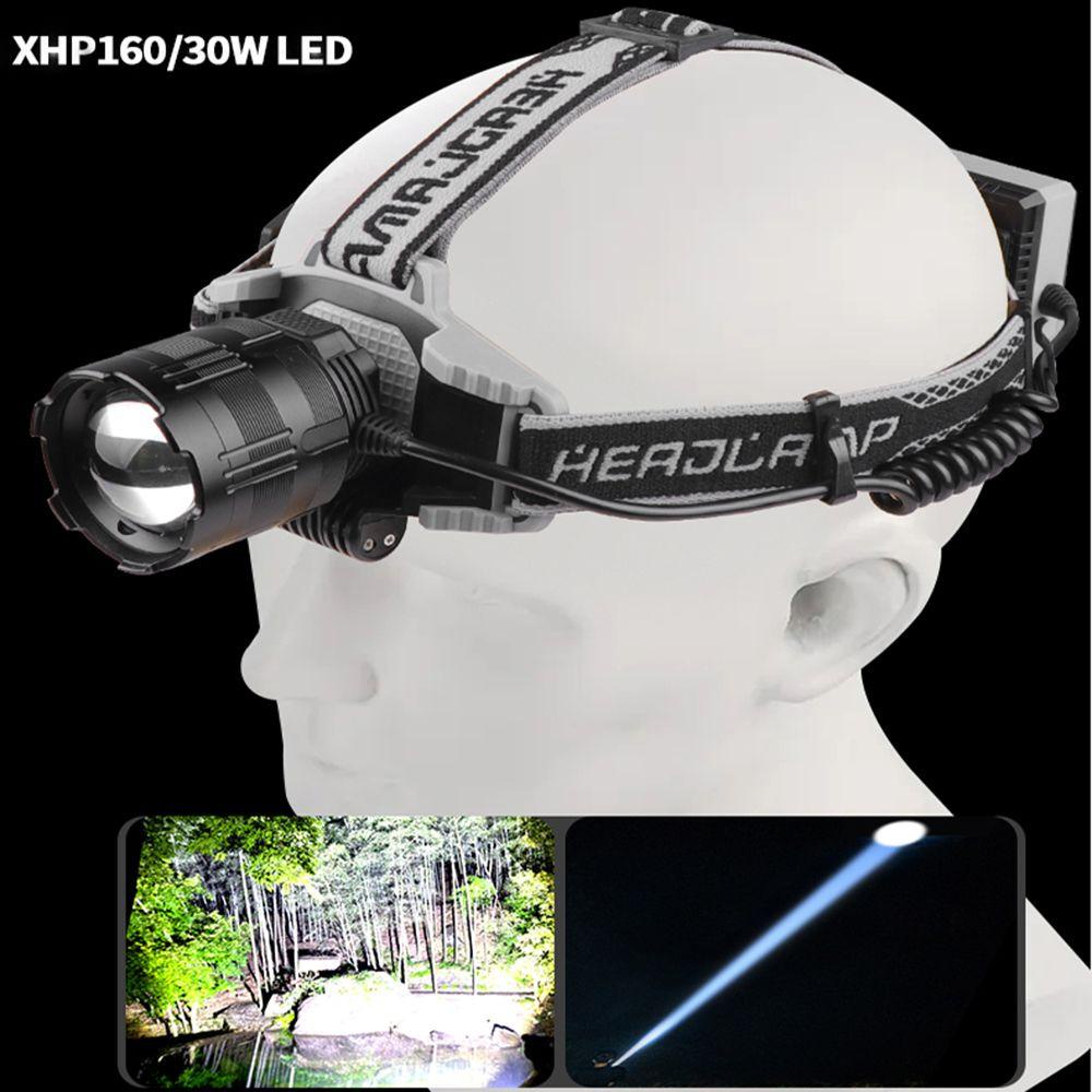 FOREVER Đèn Pin Đeo Trán XHP160 30W Ánh Sáng Trắng Có Thể Sạc Lại Tiện Dụng Khi