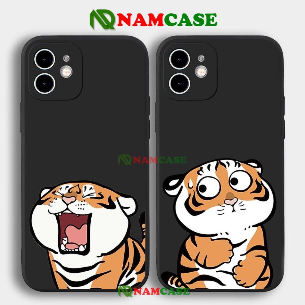 Ốp lưng iPhone cạnh viền vuông silicon mềm dẻo bảo vệ camera cho iphone 6/6s/7/8/X/XS/Xr/11/12/13 Pro Plus Max Hổ Cute