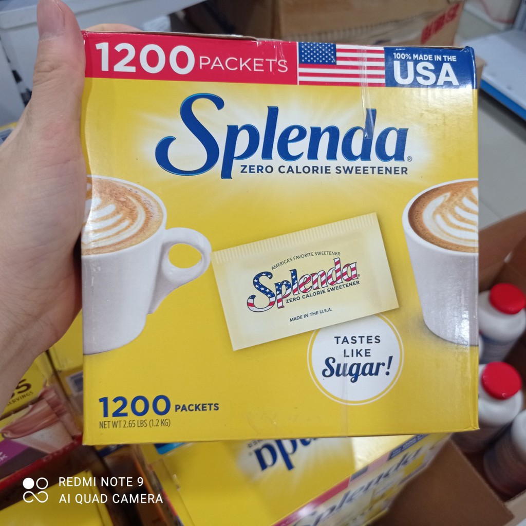 Date 4/2025 ( KHÔNG THÙNG ) Đường cho người ăn kiêng splenda 1200 gói