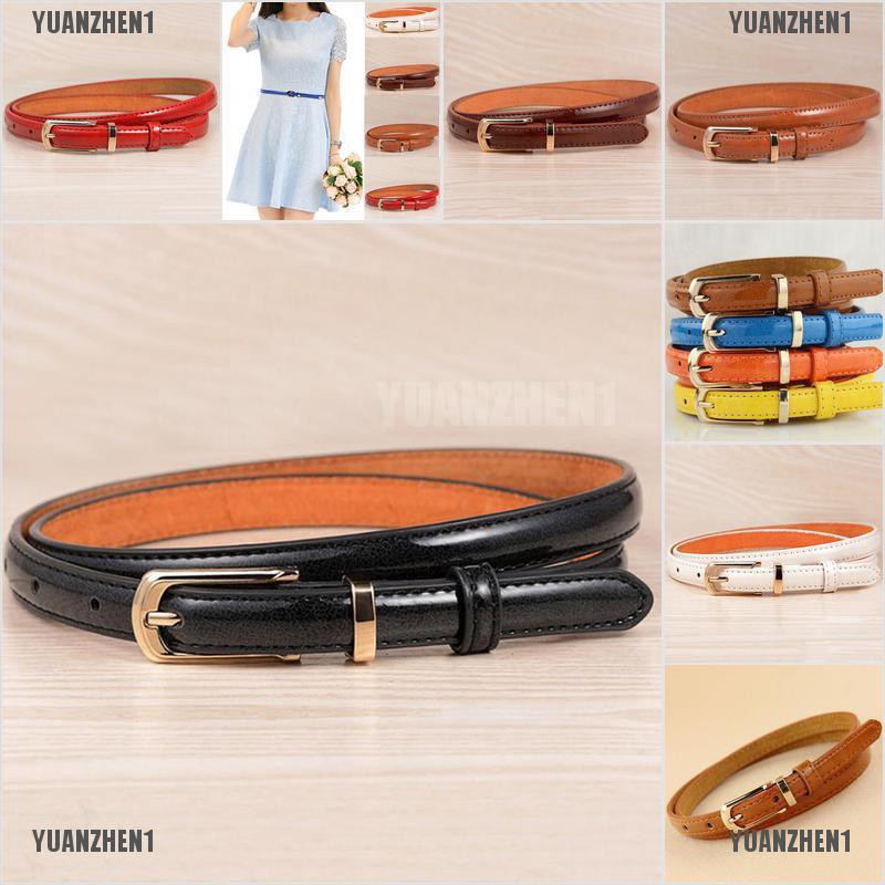 Thắt Lưng Da PU Mỏng Màu Trơn YUANZHEN1 [Yuanzhen] Cho Nữ