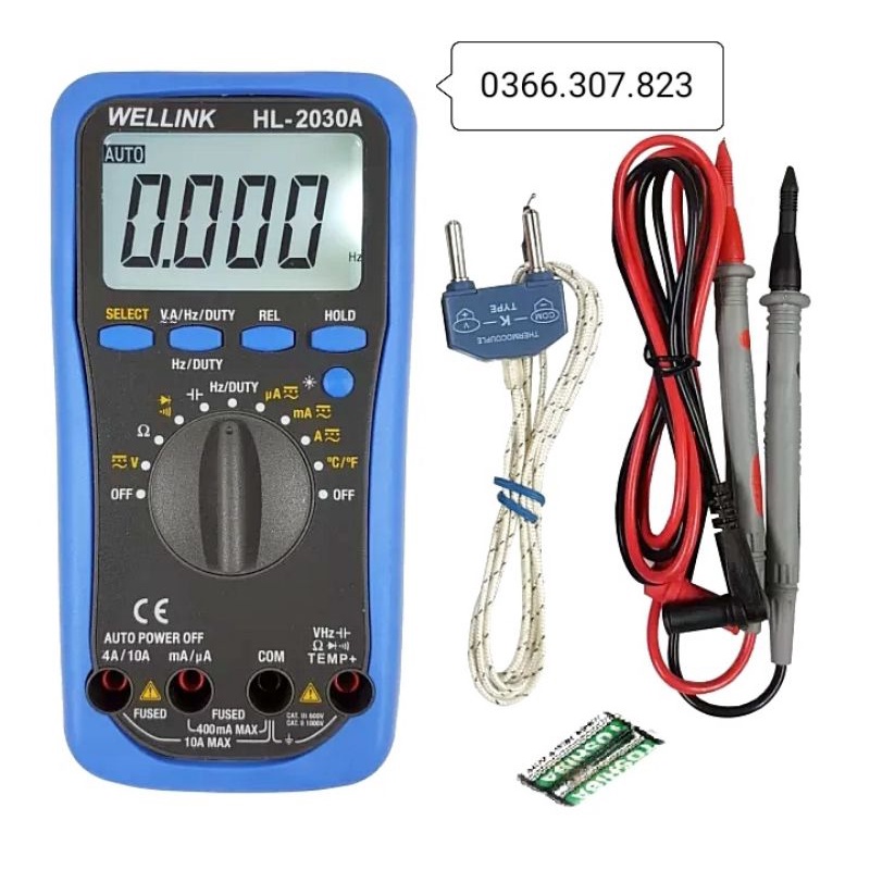 Wellink HL-2030A Đồng hồ vạn năng VOM đo điện tử