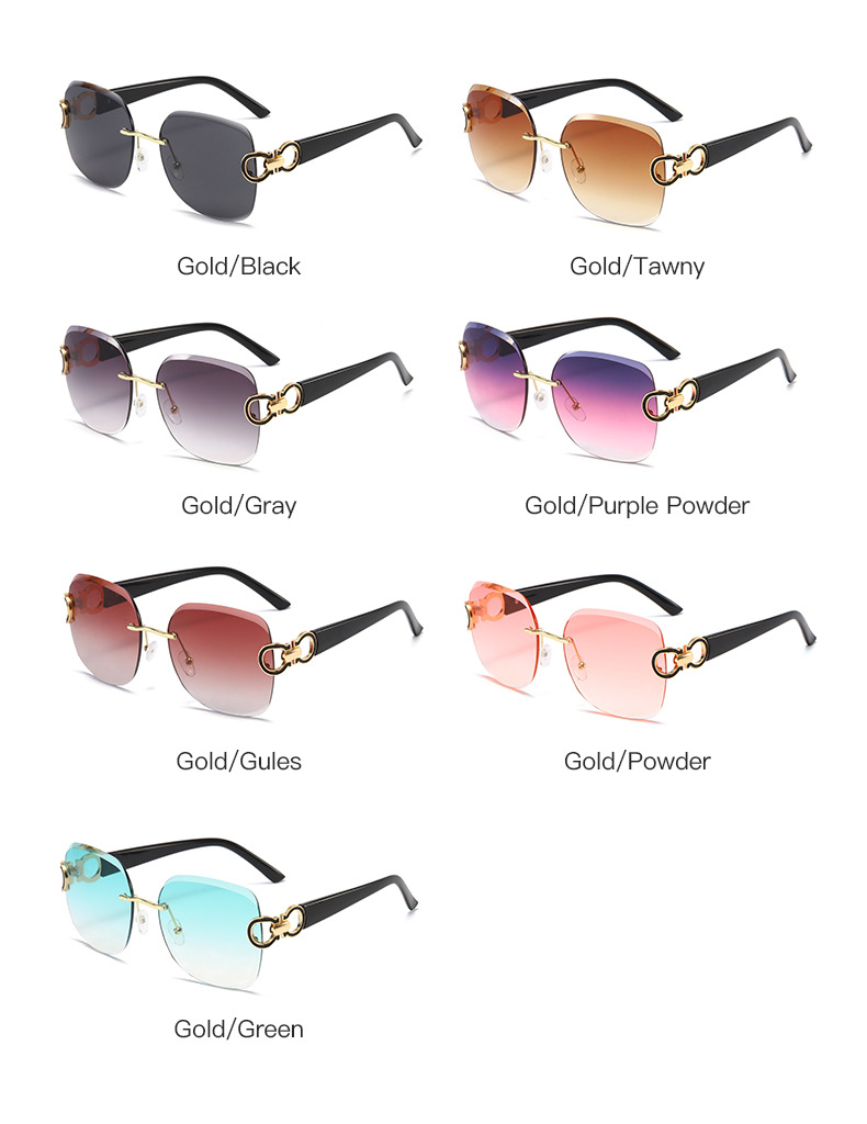 Kính mát HENGHA gọng oversize phong cách thời trang Hàn Quốc cho nữ