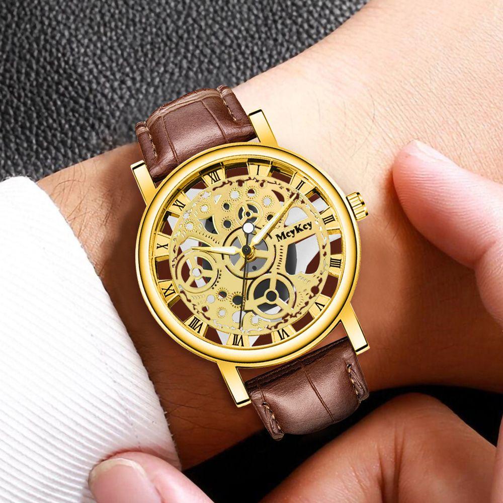 MAG Đồng Hồ Quartz Dây Da Thiết Kế Đơn Giản
