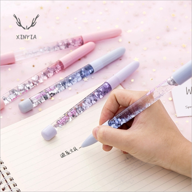 Small fresh pen Fairy Gel bright, bright colorful suction liquid, black water student pen