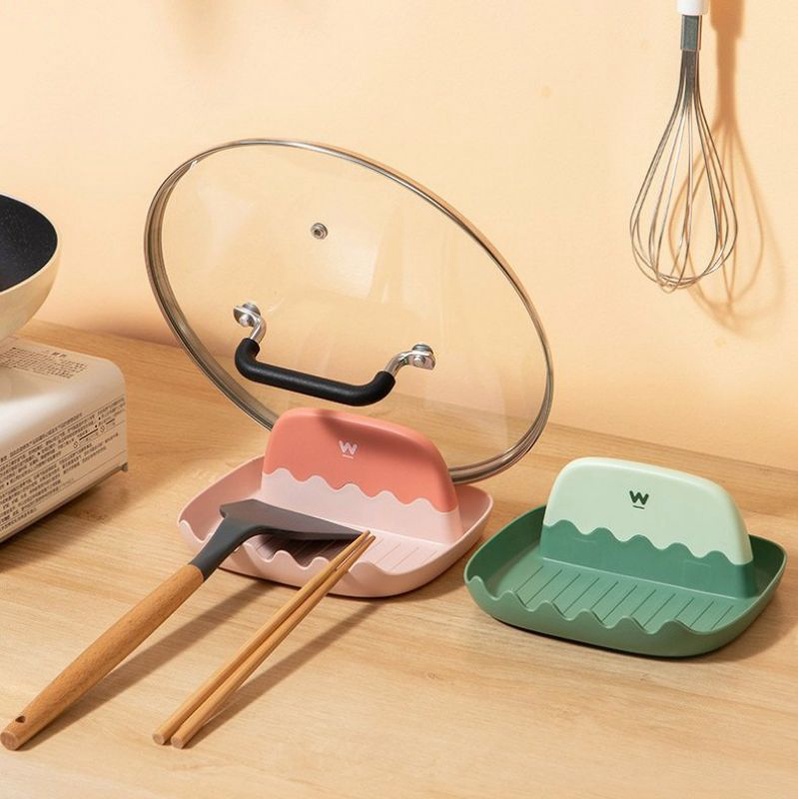 Khay đỡ gác vung nồi, muôi, thìa bằng nhựa đa chức năng chống trượt