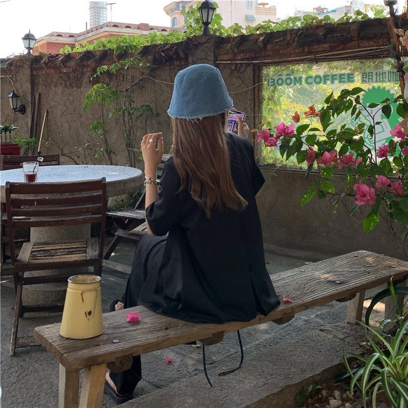 Áo blazer ngắn tay cúc sau | BigBuy360 - bigbuy360.vn