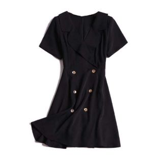 Váy basic cổ vest