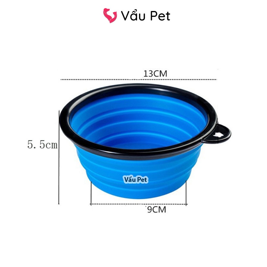 Bát ăn cho chó mèo du lịch có thể gấp gọn tiện lợi - Bát đựng thức ăn, uống nước cho chó mèo Vẩu Pet Shop