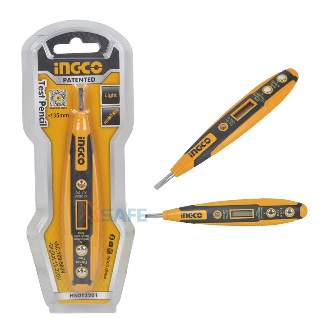 Bút thử điện kỹ thuật số đa năng INGCO HSDT2201 đầu dò điện áp cảm ứng không tiếp xúc dòng điện 12-240V [XSAFE][XTOOLs]