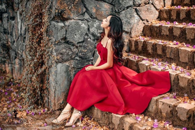 Đầm xoè 2 dây