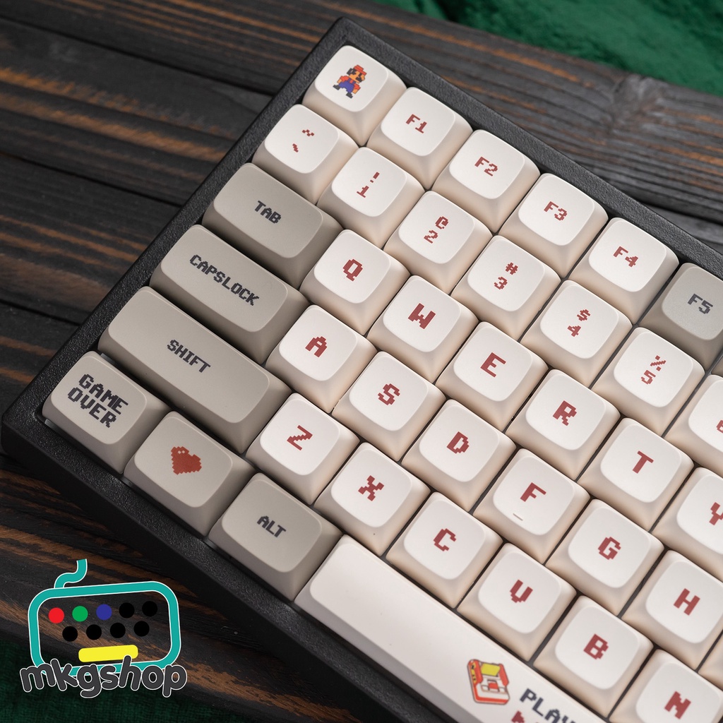 Keycap XDA Gameboy, nhựa PBT in nhiệt dyesub, 138 nút bàn phím cơ siêu rẻ