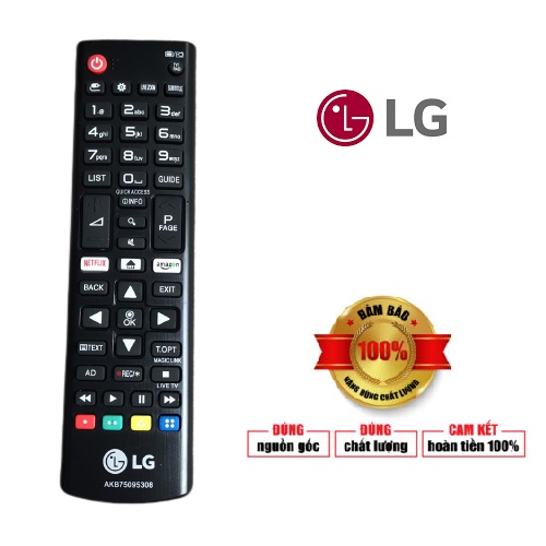 Điều khiển tivi LG AKB75095308 hàng xịn chuẩn có lô gô LG, Remote tivi lg dùng tất cả các dòng TV smart