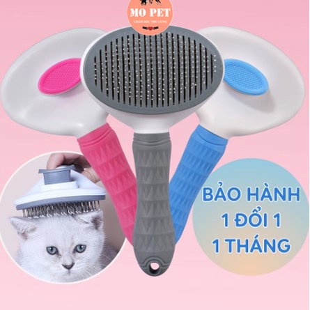 Lược chải lông chó mèo có nút bấm CHÍNH HÃNG CLEAN chải lông chó mèo