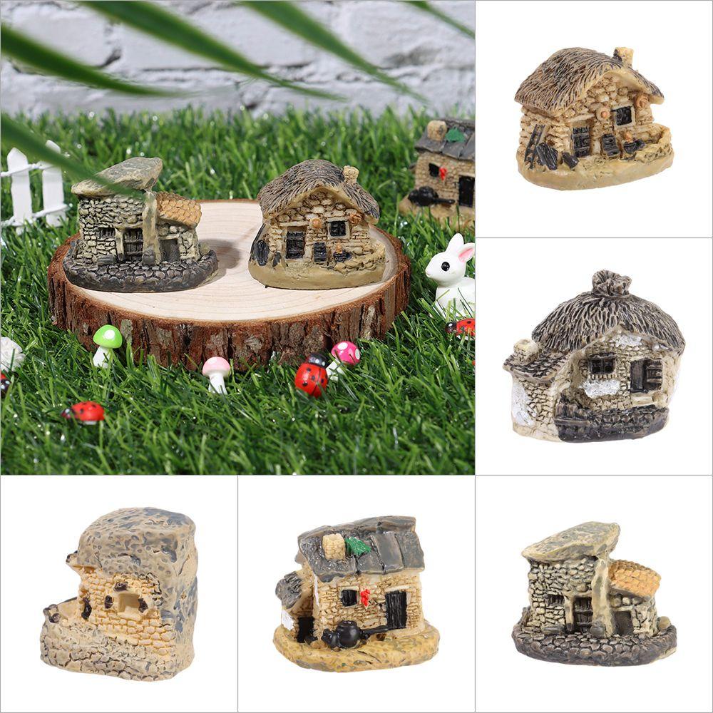 Mô Hình Ngôi Nhà Bằng Nhựa Resin Dễ Thương Trang Trí Tiểu Cảnh DIY