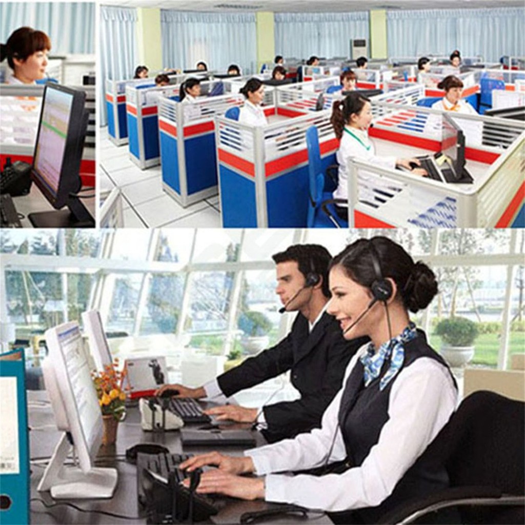 USB Headset Microphone Adjustable Noise Canceling Earphone for PC Laptop