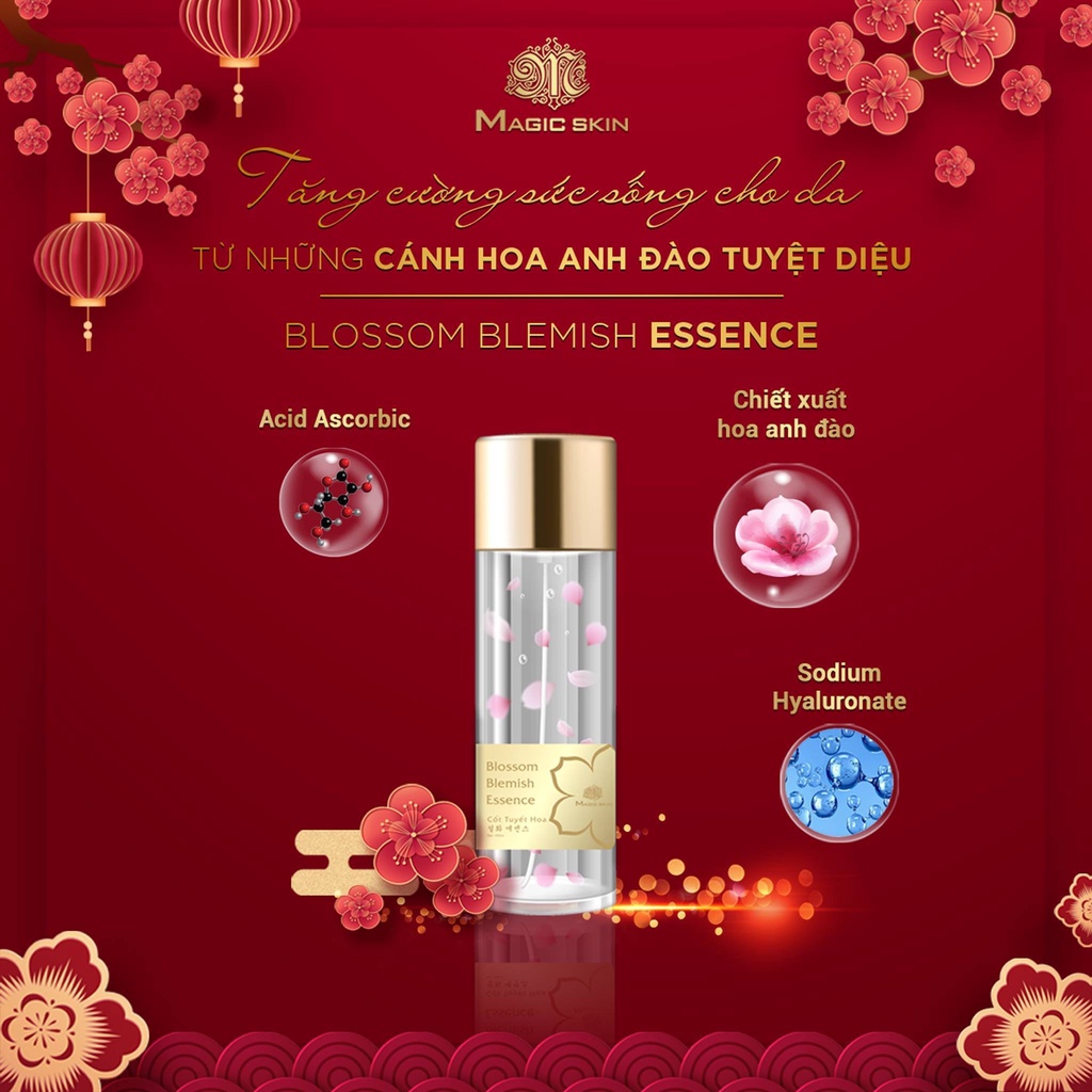 Toner cốt tuyết hoa Blossom Blemish Essence da trắng hồng Magic Skin | BigBuy360 - bigbuy360.vn