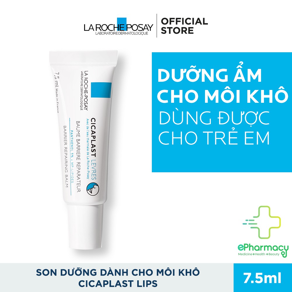 Dưỡng Môi LA ROCHE POSAY Cicaplast Levres Barrier Reairing Balm Lips phục hồi độ ẩm và bảo vệ môi 7.5ml