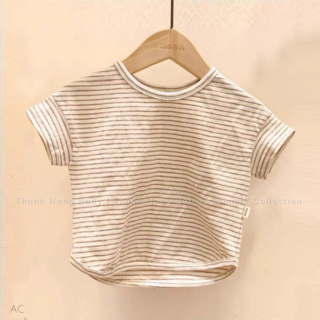 Áo thun trơn cotton cho bé trai bé gái, áo phông cho bé thanh hằng baby 7 - 15 Kg