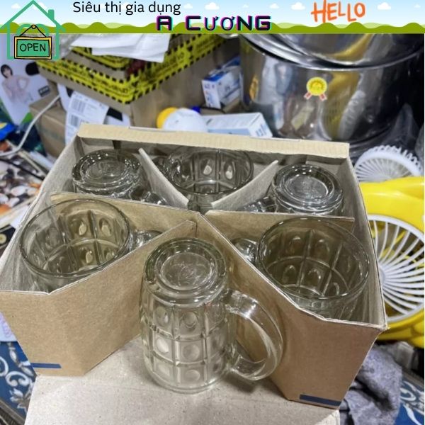 Bộ 6 ly thủy tinh 316 VIỆT NAM uống bia 375ML