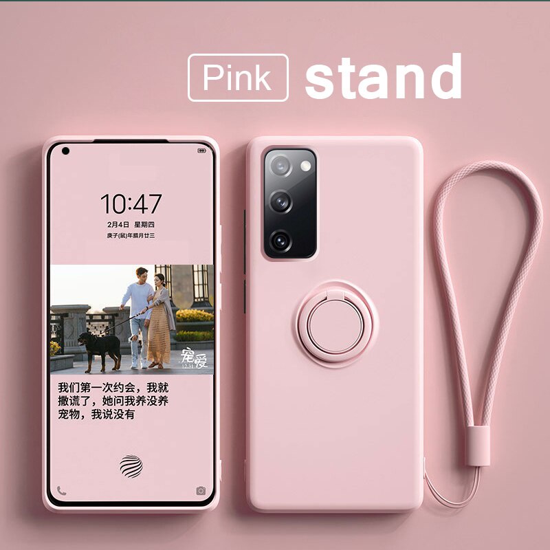 Ốp điện thoại silicon mềm dẻo có giá đỡ nhẫn nam châm gắn xe hơi cho Samsung GalaxyS21 Ultra Plus S20 Plus Ultra S20 FE