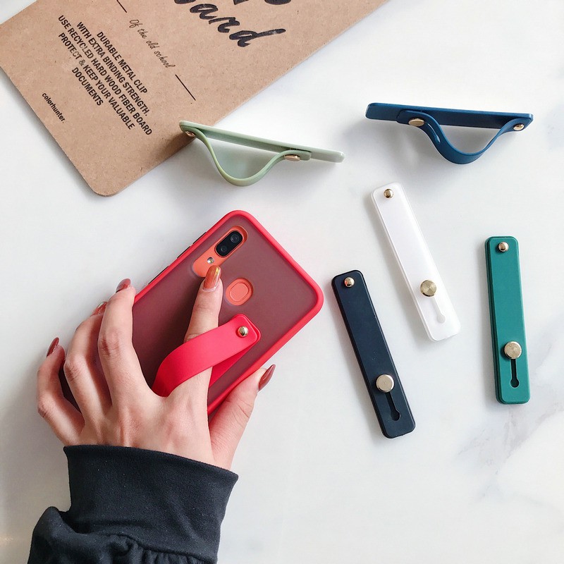 Dây đeo cổ tay tự dính bằng silicon 12 màu kẹo thời trang cho ốp điện thoại di động | BigBuy360 - bigbuy360.vn