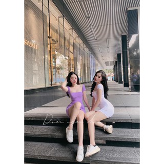(CÒN TÍM) ĐẦM BODY CỔ U