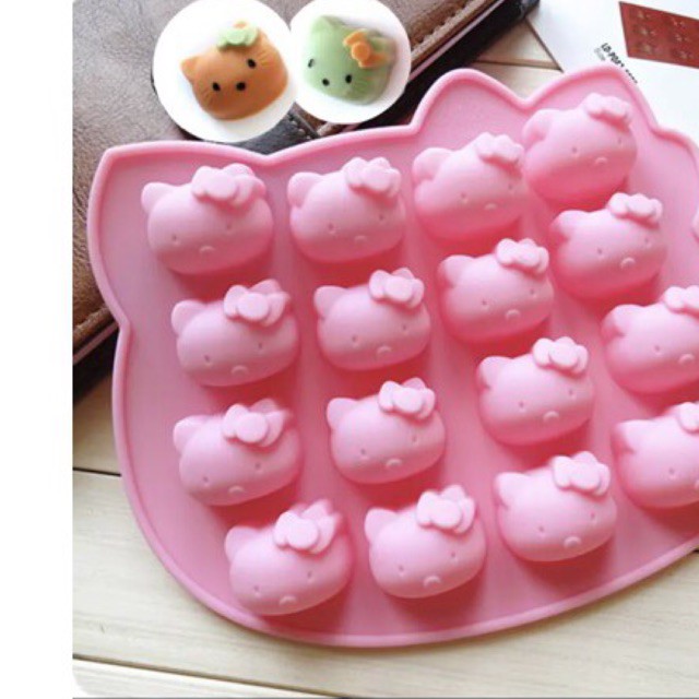 Khuôn silicon chữ cái vuông và khuôn kitty