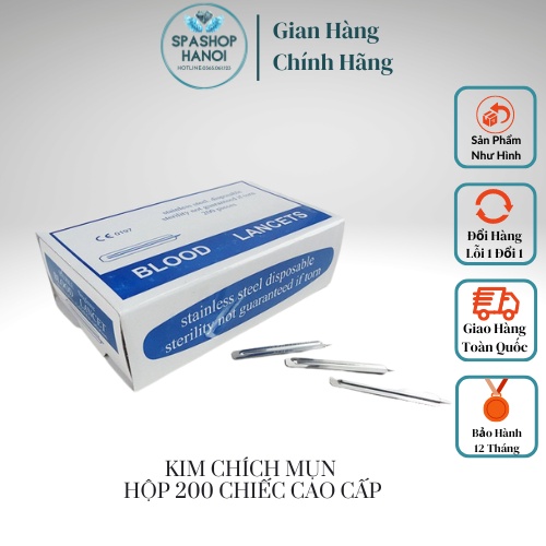 (Chính Hãng)Kim Chích Mụn Hộp 200 Chiếc Cao Cấp