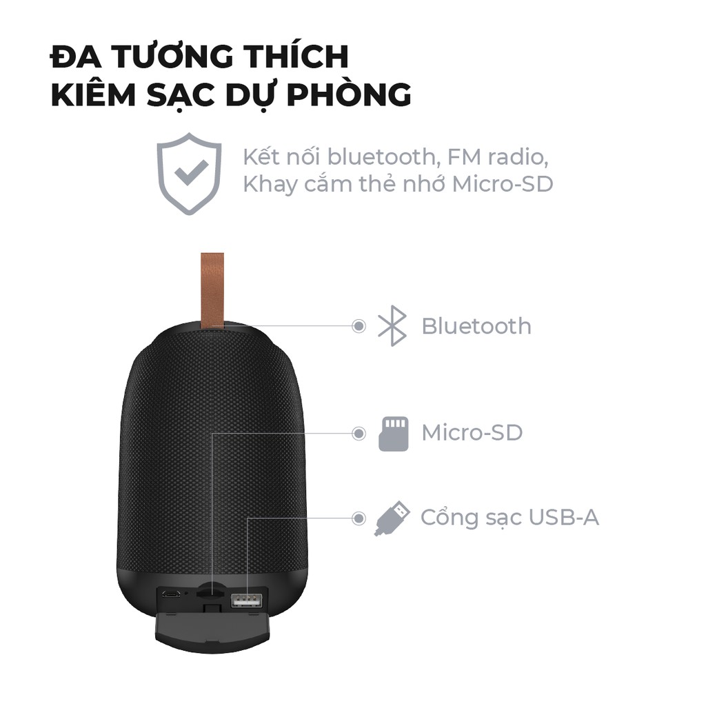 Loa Bluetooth di động Energizer BTS061 - Hàng Chính Hãng, Bảo Hành 2 Năm 1 Đổi 1