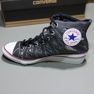 Giày Converse cao cổ vải đen - độn đế CCVD11