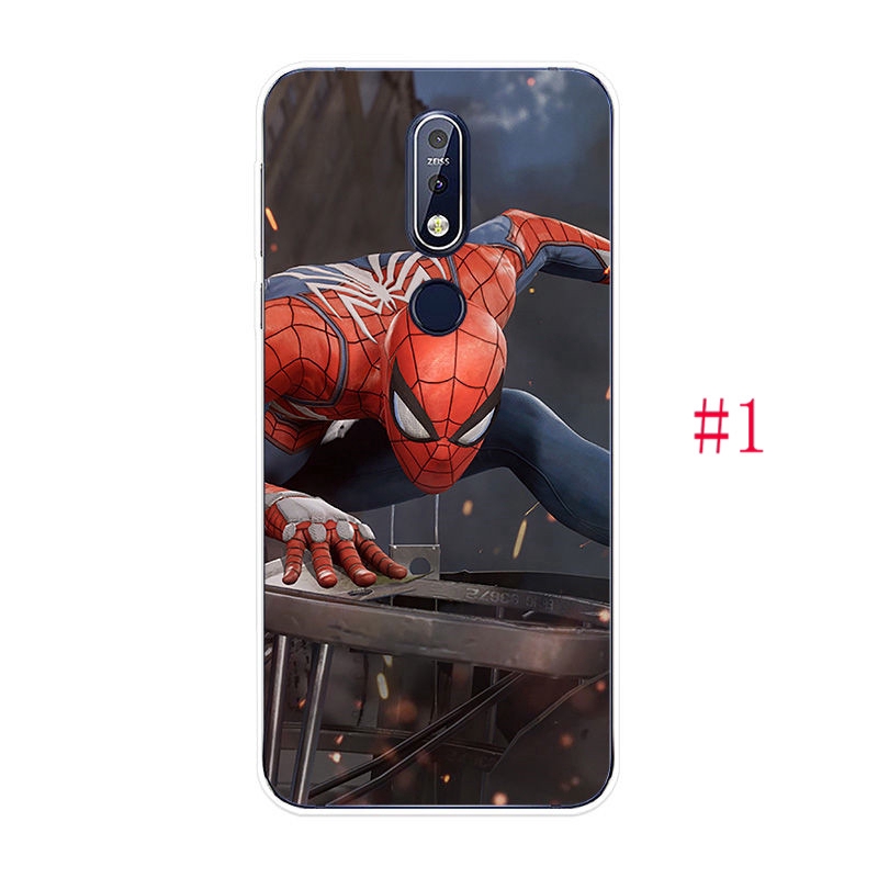 Ốp lưng TPU mềm cho Nokia 6.1 7.1 Plus 8 8.1 X6 X7 Người nhện Iron Man Hoa văn