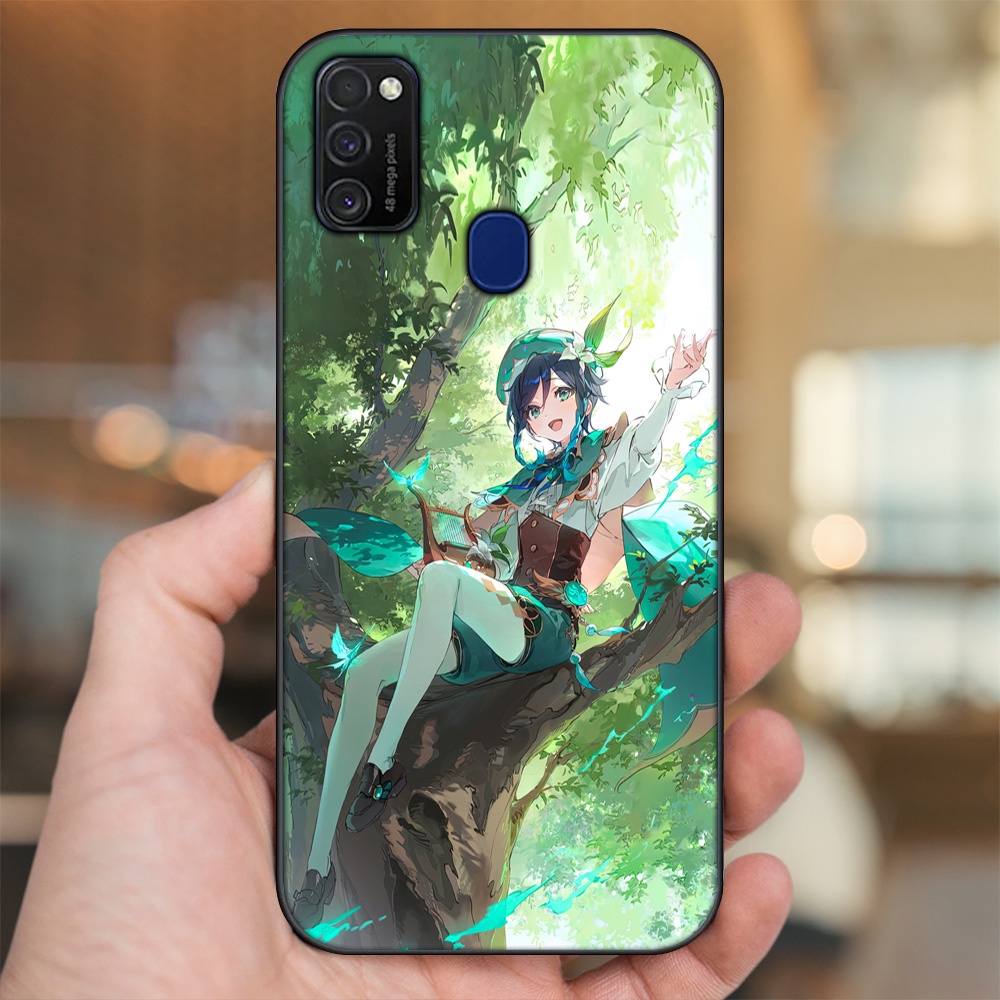Ốp lưng Samsung M21, M30S viền đen in hình Venti Genshin Impact