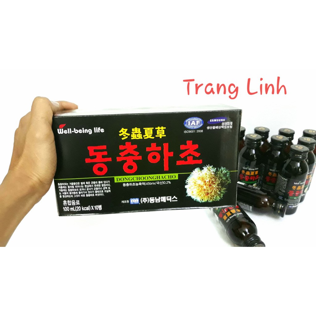 [ Sale Hot ] Nước Đông Trùng Hạ Thảo Hàn Quốc, Hộp 10 chai