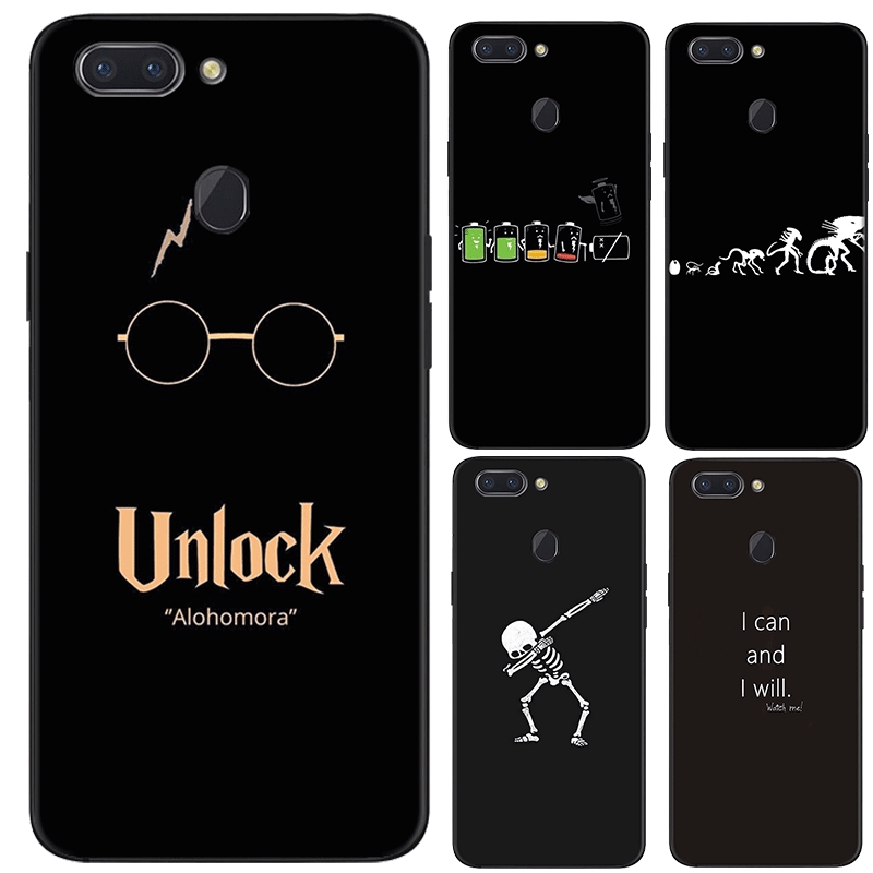 Ốp điện thoại mềm màu đen in chữ cho OPPO A1K Reno 2 Reno Z Reno 10X OPPO Realme 2 3 A5 Pro Realme X Lite