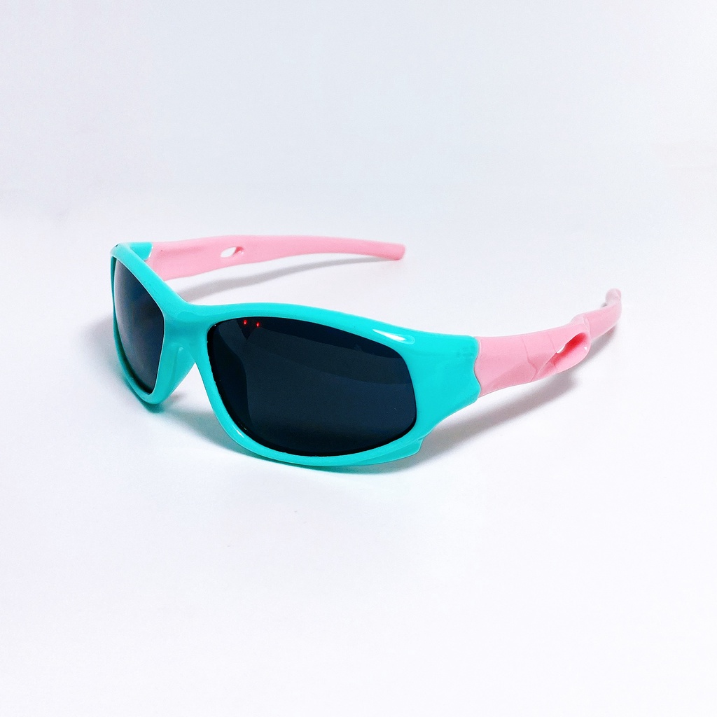 Kính mát trẻ em thời trang cao cấp JJ202220 gọng nhựa dẻo, tròng đen chống bụi, chống tia UV dành cho bé trai và bé gái