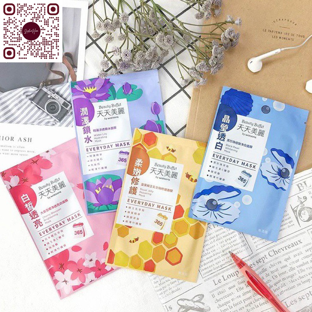 LẺ 01 MIẾNG MẶT NẠ HOA SÚNG DƯỠNG ẨM BEAUTY BUFFET (BY WATSONS) WATER LILY HYDRATING MASK