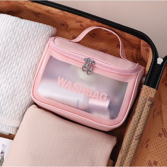 Túi WASHBAG THẾ HỆ MỚI Dạng Hộp Có Nắp Khoá Đựng Mỹ Phẩm/ Du Lịch Tiện Lợi P136